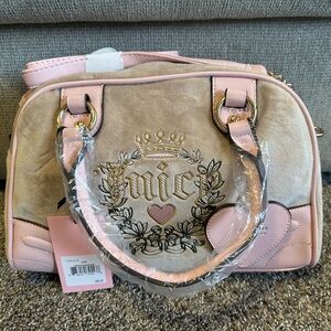 Juicy Couture Pink and Beige Satchel NWT